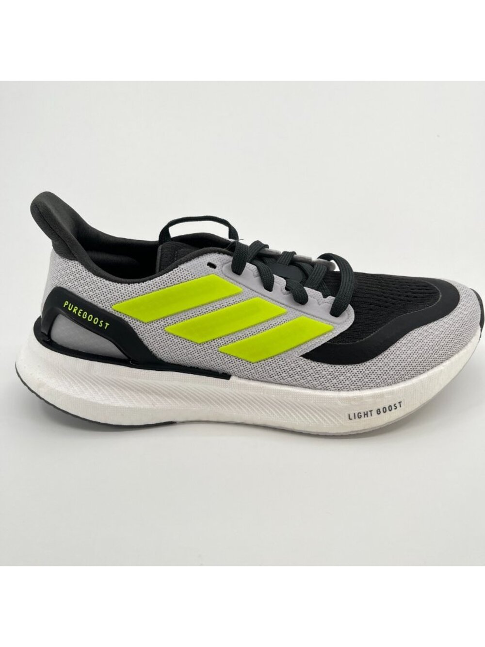 Adidas Pureboost 5 Boys Size 4.5Y Black Gray Athletic Running Shoes Sneakers